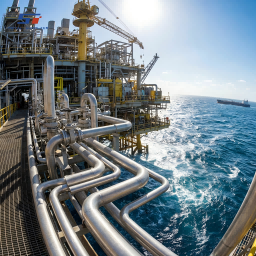 Ammodernamento del sistema di tubazioni in acciaio inossidabile per una piattaforma offshore di lavorazione di petrolio e gas.